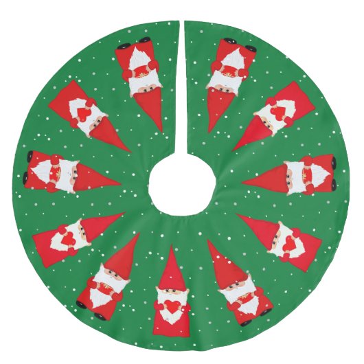 WeihnachtsNomaden auf Green Brushed Polyester Tree Weihnachtsbaumdecke (Vorderseite)