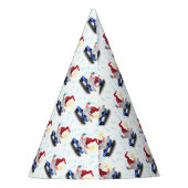 WeihnachtsNomaden mit Geschenkpapier Party Hat Partyhütchen (Rückseite)