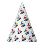 WeihnachtsNomaden mit Geschenkpapier Party Hat Partyhütchen (Links)