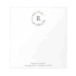 WeihnachtsNotepads Mit Monogramm Notizblock