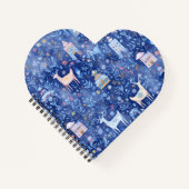 Weihnachtsnotizbuch – Whimsical Spiral Design Notizblock (Vorderseite)