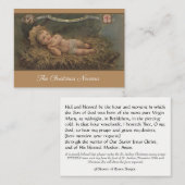Weihnachtsnovena-Gebets-heilige Karte (Vorne/Hinten)