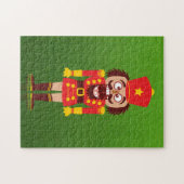 Weihnachtsnussknacker bricht seine Zähne und geht Puzzle (Horizontal)