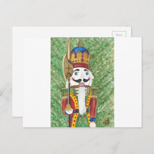 Weihnachtsnussknacker Feiertagspostkarte (Vorne/Hinten)