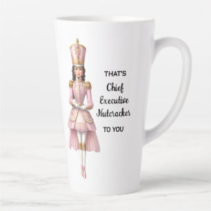 Weihnachtsnussknacker Frau Pink & Gold Milchtasse