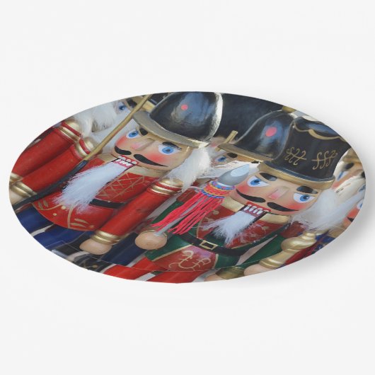 Weihnachtsnussknacker Pappteller (Schrägansicht)