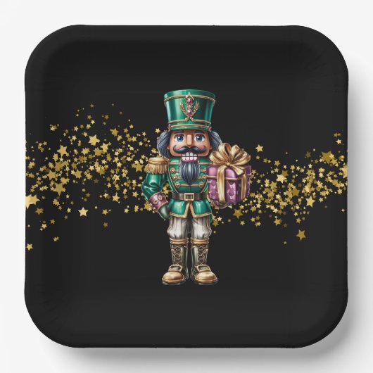 Weihnachtsnussknacker pappteller (Vorderseite)