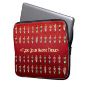 Weihnachtsnussknacker-Spielzeug-Soldat-Cartoon Laptopschutzhülle (Vorderseite Links)