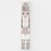 WeihnachtsNutcracker Flannel rosa Banner (Vertikal)