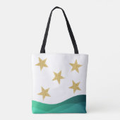 WeihnachtsNutcracker mit Gold Glitzer Stars Tasche (Rückseite)