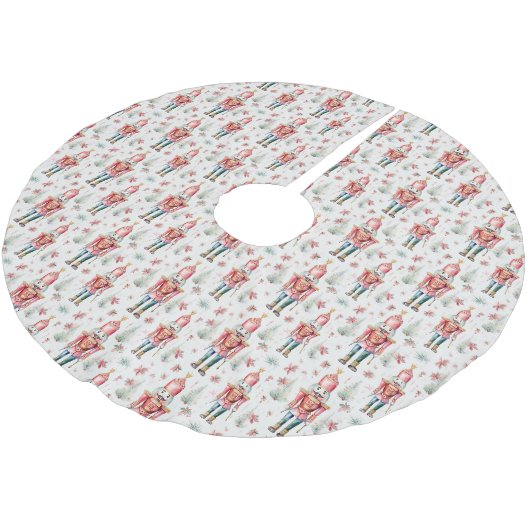 WeihnachtsNutcracker-Muster Polyester Weihnachtsbaumdecke (Schrägansicht)