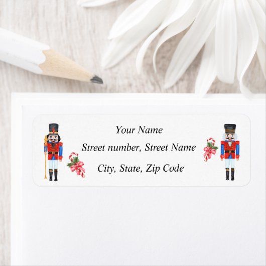WeihnachtsNutcracker-Rücksendetikett (Insitu)