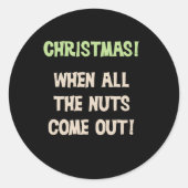 WeihnachtsNuts Runder Aufkleber (Vorderseite)