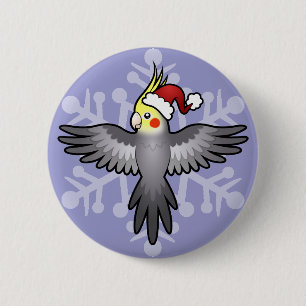 Weihnachtsnymphensittich Button