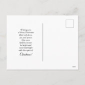 Weihnachtsoctopus Feiertagspostkarte (Rückseite)