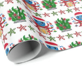 Weihnachtsoctopus Geschenkpapier (Rolleneckpunkt)