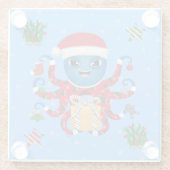 Weihnachtsoctopus Glasuntersetzer (Rückseite)