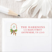 Weihnachtsofen Kariert Bow Monogram (Insitu)