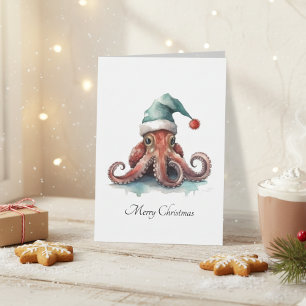WeihnachtsOktopus, anpassbar Einladung