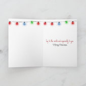 WeihnachtsOktopus mit einer Weihnachtsmannmütze Karte (Innenseite)