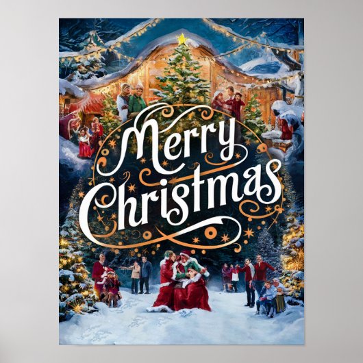 Weihnachtsölmalerei für Plakate & Prints #1 (Vorne)