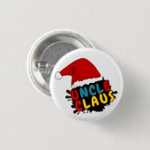 Weihnachtsonkel Claus Button (Vorne & Hinten)