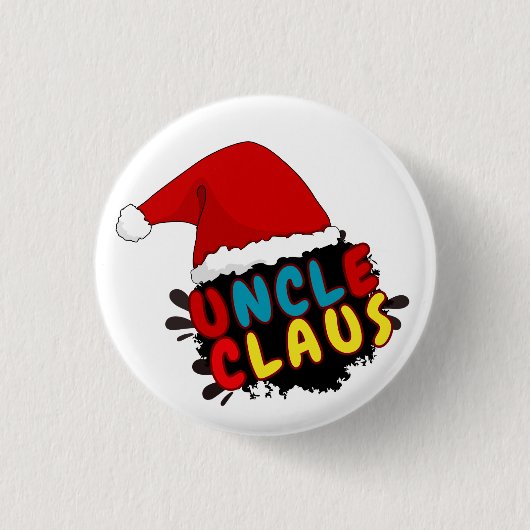 Weihnachtsonkel Claus Button (Vorderseite)