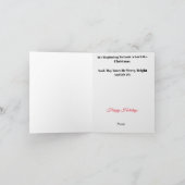 Weihnachtsoptometriker Augen Weihnachtskarte Feiertagskarte (Innenseite)