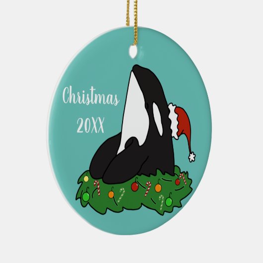 Weihnachtsorca Keramik Ornament (Rechts)