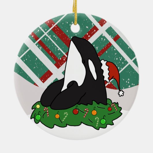 Weihnachtsorca Keramik Ornament (Hinten)