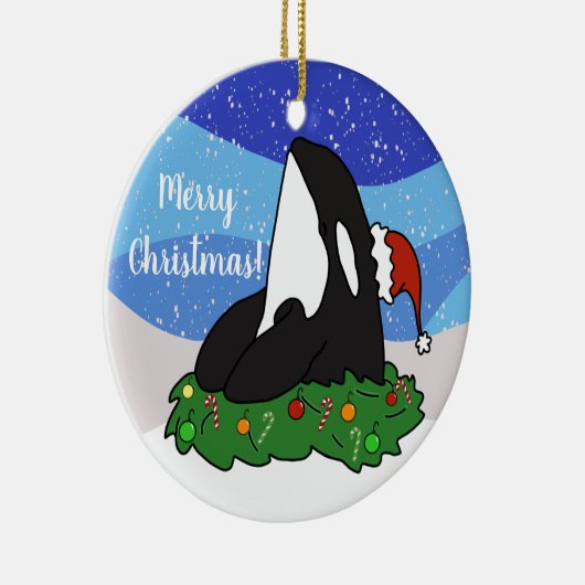 Weihnachtsorca Keramik Ornament (Rechts)