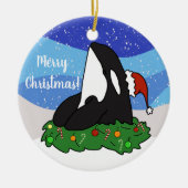 Weihnachtsorca Keramik Ornament (Vorne)