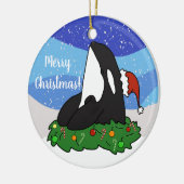Weihnachtsorca Keramik Ornament (Links)