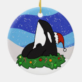Weihnachtsorca Keramik Ornament (Hinten)