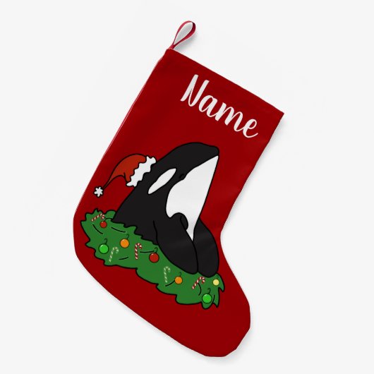 Weihnachtsorca Kleiner Weihnachtsstrumpf (Vorderansicht (hängend))