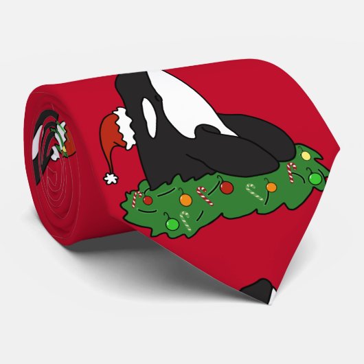 Weihnachtsorca Krawatte (Gerollt)