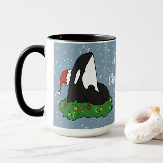 Weihnachtsorca Tasse (Mit Donut)