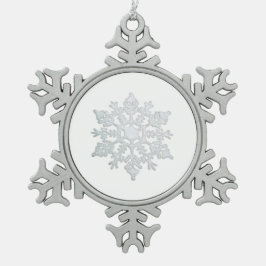 Weihnachtsordnung Schneeflocken Zinn-Ornament