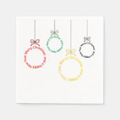 Weihnachtsornament-Text-Design Serviette (Vorderseite)