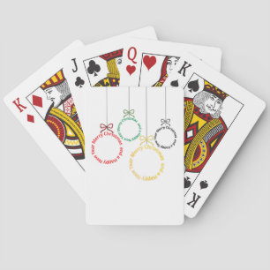 Weihnachtsornament-Text-Design Spielkarten
