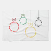 Weihnachtsornament Textdesign Geschirrtuch (Horizontal)