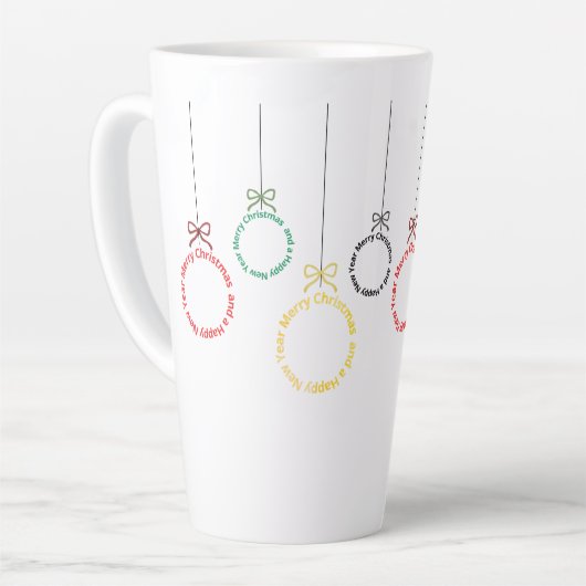 Weihnachtsornament Textdesign Milchtasse (Linke Ecke)