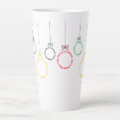 Weihnachtsornament Textdesign Milchtasse (Vorderseite)
