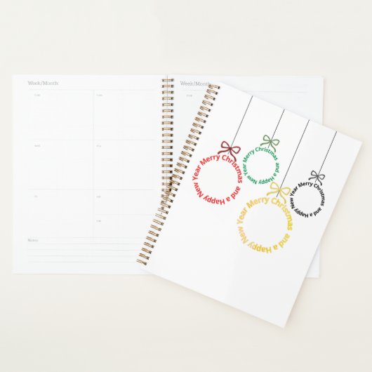 Weihnachtsornament Textdesign Planer (Anzeige)