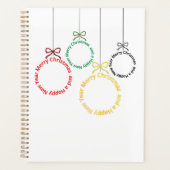Weihnachtsornament Textdesign Planer (Vorderseite)
