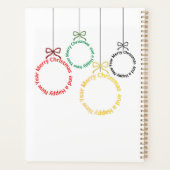 Weihnachtsornament Textdesign Planer (Rückseite)