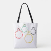 Weihnachtsornament Textdesign Tasche (Rückseite)