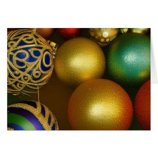 Weihnachtsornamente Blau Gold Geflecht (Vorderseite (Horizontal))