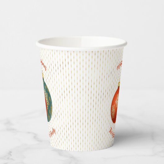 Weihnachtsornamente Papiertasse Pappbecher (Links)