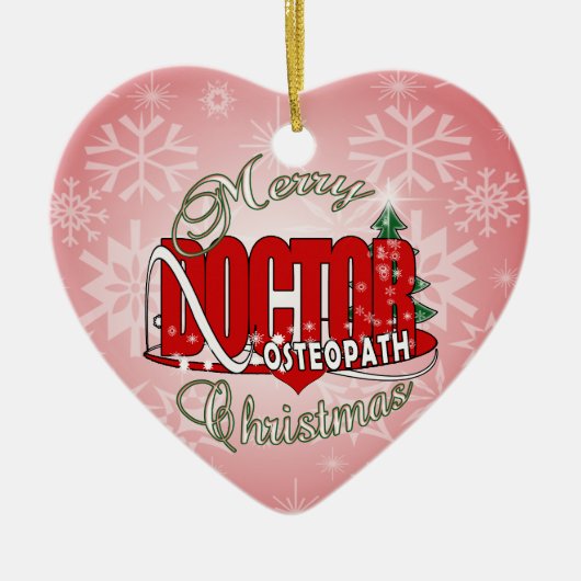 WEIHNACHTSosteopath-DOKTOR Keramikornament (Vorne)